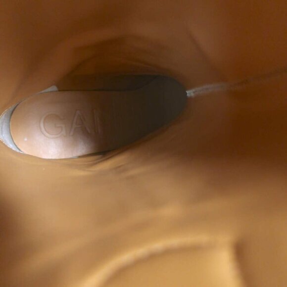 GANNI Embroidered Western Boots Cream Leather Size 39 - Picture 10 of 12